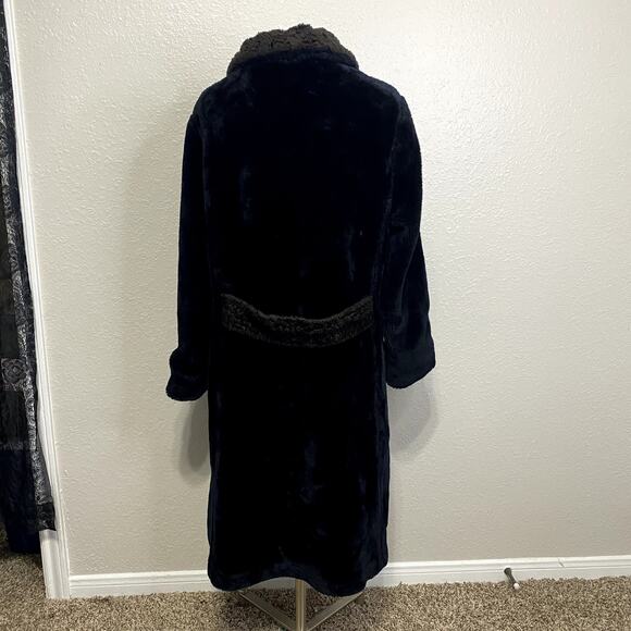 Fingerhut Fashions Faux Fur Mob Wife Witchy Whimsigoth Luxury Black Trench Coat - Picture 12 of 16